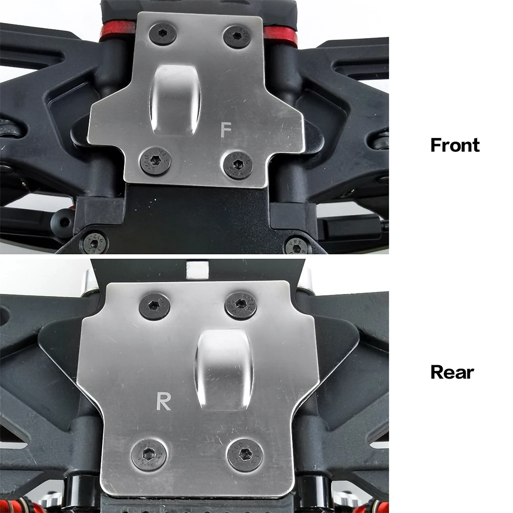 AXSPEED przedni tylny stalowy pancerz ochronny płyta ślizgowa dla Kraton Outcast Senton Talion Typhon 1/8 Buggy RC części do samochodów ciężarowych