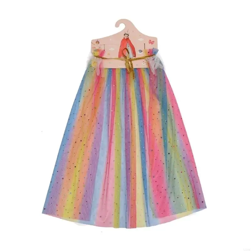 Kids Unicorns Cloak And Skirt Outfit With Pumpkin Hairband Childrens Halloween Costume For Themed Parties Y166 view 3