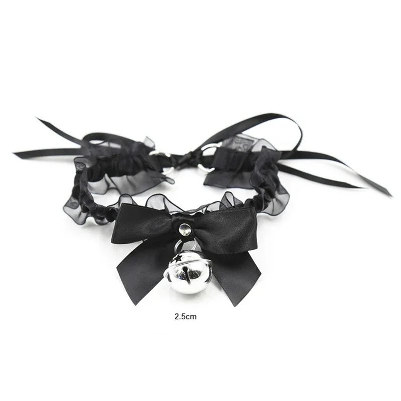 Kalung Seksi Kerah Lonceng Cosplay Bdsm Kerah Budak Harness Wanita Perbudakan Erotis Choker Gotik Aksesori Lonceng Mainan Seks