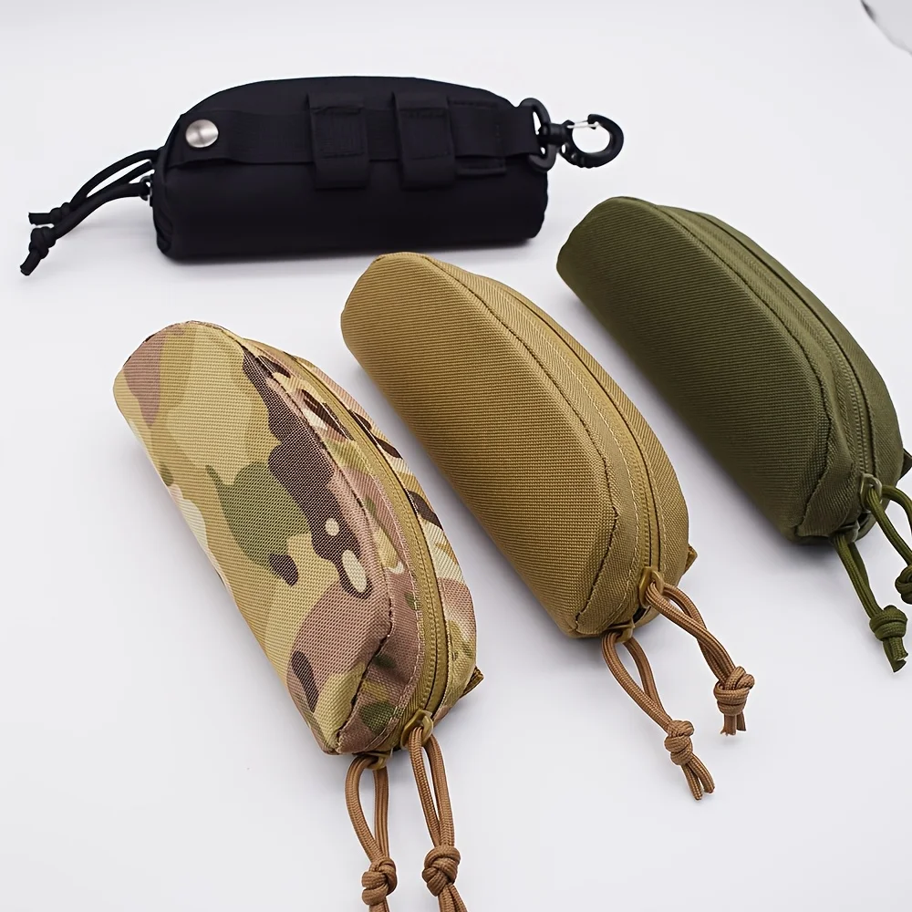 Tactical Fashion Glasses Case for Outdoor Lovers - Durable polyester, black, suitable for hunting and fishing image 2