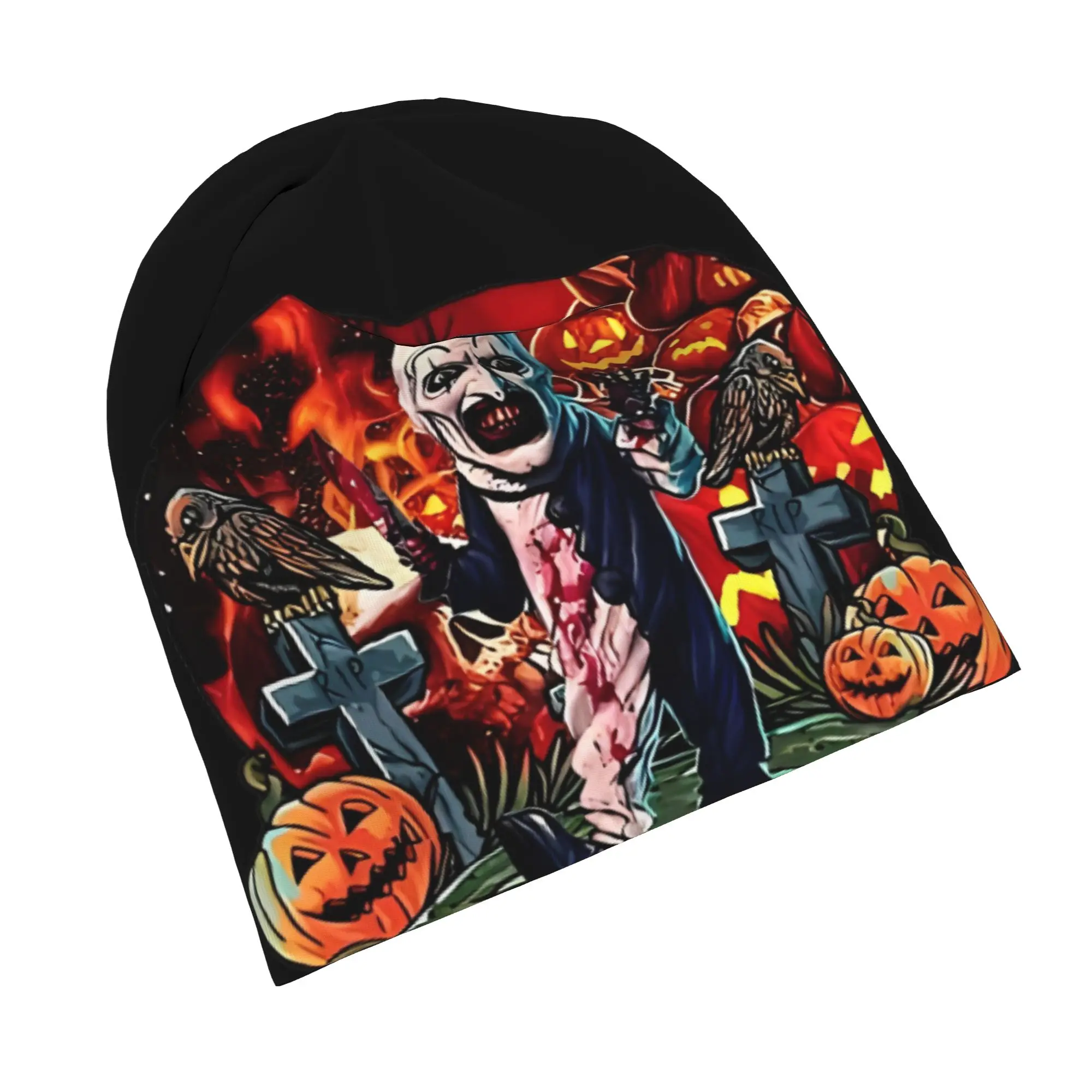Horror Movie Characters Caps Terrifier Vintage Unisex Ski Skullies Beanies Hat Spring Warm Multifunction Bonnet Hat