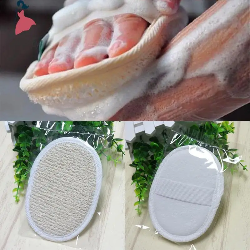 Éponge Luffa naturelle pour le visage et le corps, tampon à récurer, nettoyant pour lave-vaisselle, bain, douche, excavatrice de spa, F2