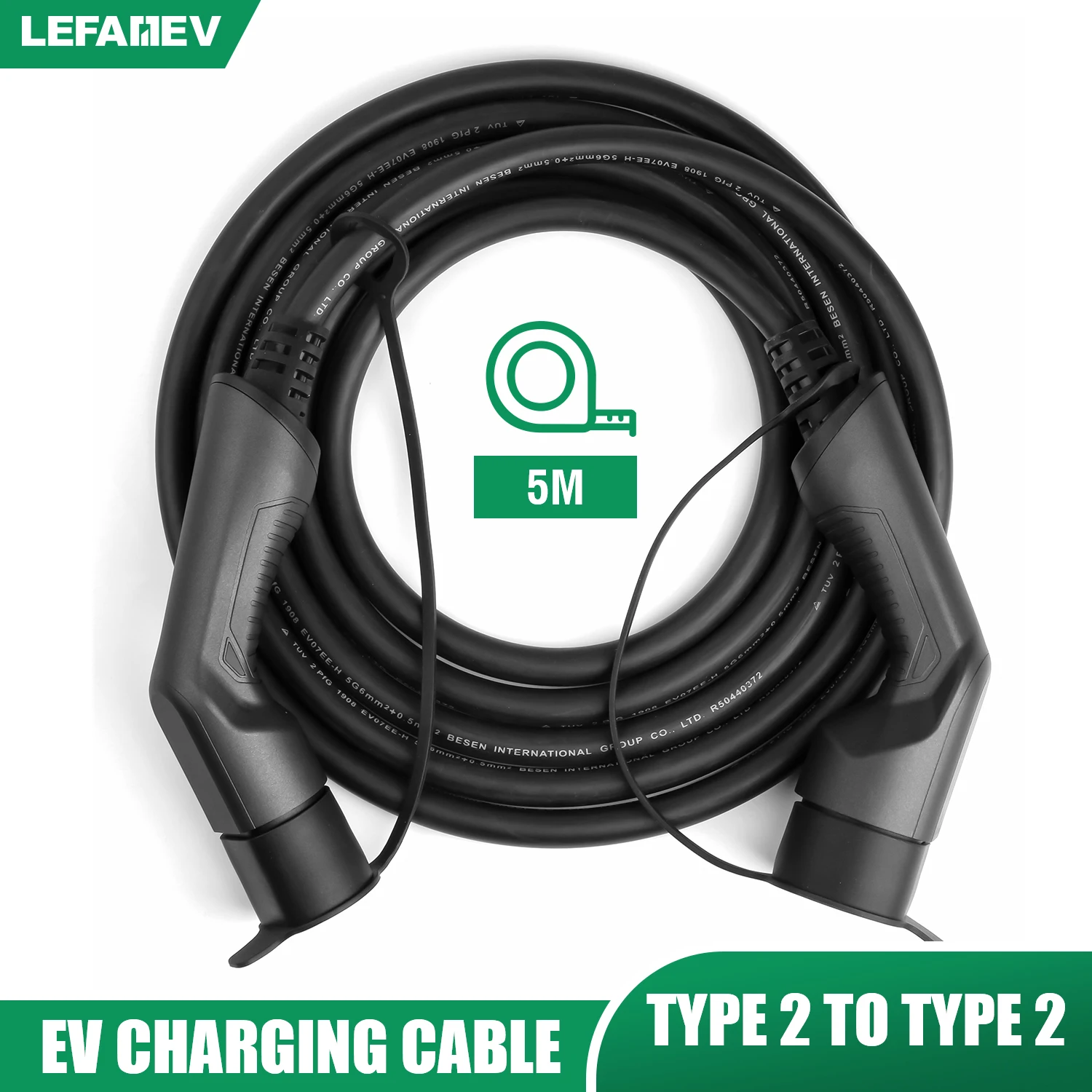 Cavo caricabatterie portatile EV Type2 11KW 22KE IEC 62196-2 Cavo di ricarica 16A 32A per stazione di ricarica per veicoli elettrici