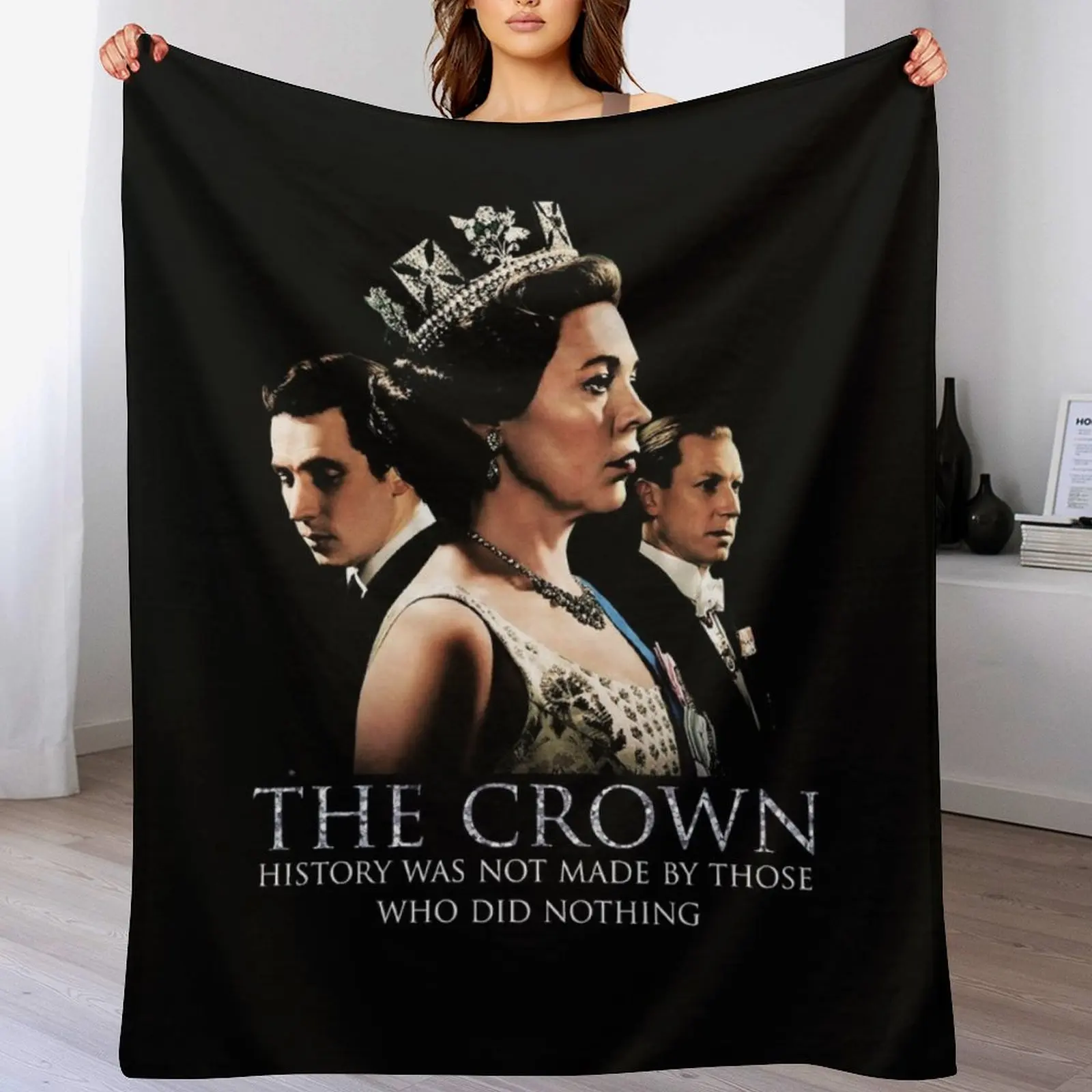 

the crown netflix special edition Throw Blanket Luxury Shaggy Blankets