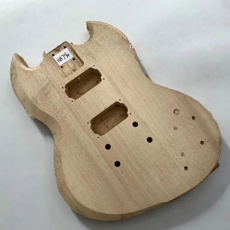 

HB794 Natural Solid Wood for Electric Guitar Body Unfinished No Paints T-O-M Tremolo Guitar Replace and DIY Right Hand