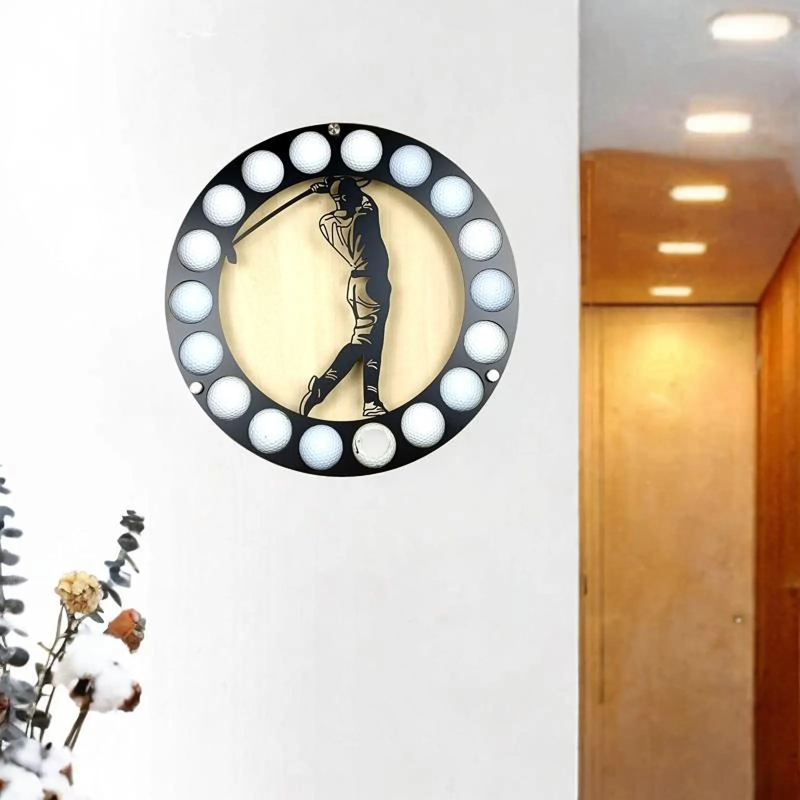 

Golf Ball Display Holder Wall Mount Fashion Metal Silhouette Creative Iron Art