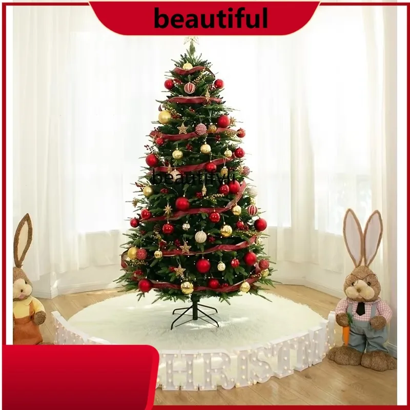

Christmas tree package encryption luminous falling snow flocking tree hotel shopping mall window scene layout H