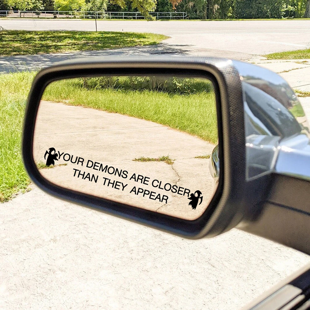 Car Accessories Decals Your Demons Are Closer Than They Appear Vinyl Sticker Decal For Car, Truck, Window, Bumper Decoration