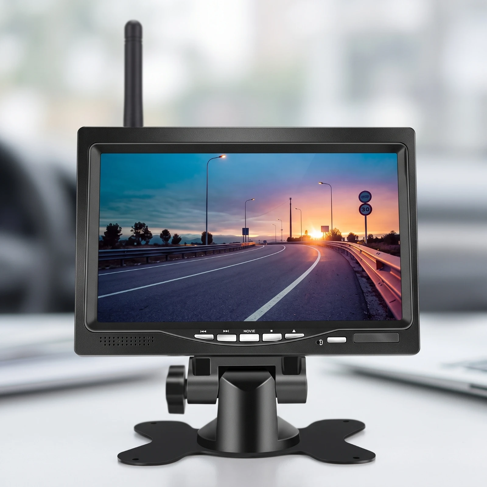Wireless Kit Telecamera Retromarcia with 7 Inch Monitor Backup Camera System for Trucks Rvs Buses Adjustable Bracket
