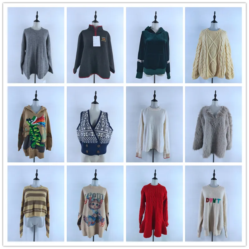 

Vintage Warm Casual Commute Sweater Unique High-End Faion Personali Match All Polyester Fiber Long Sve Mid-Length