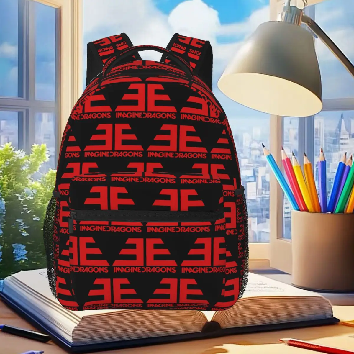 Sac à dos Pop Red Evolve Imagine Dragons Band pour étudiants, garçons et filles, sac d'école pour enfants, sacs à bandoulière pour ordinateur portable pour hommes et femmes