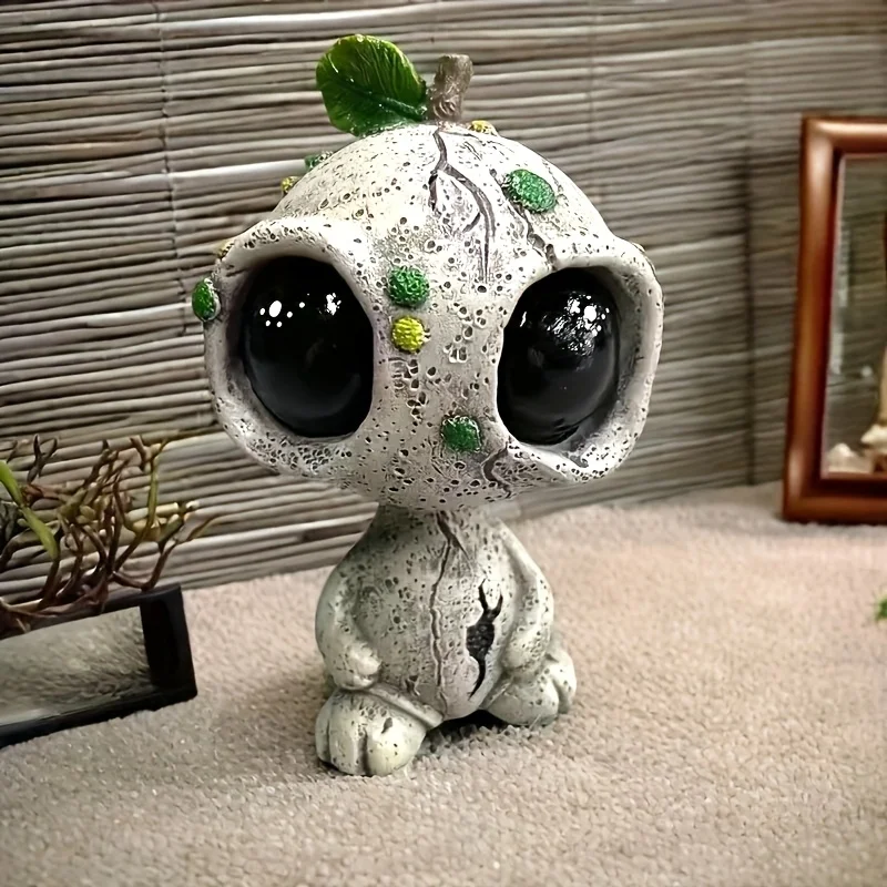 Whimsical Big Eyes Bio Resin Sculpture - Art Garden & Home Decor, Perfect for Thanksgiving or Unique Indoor Displays!
