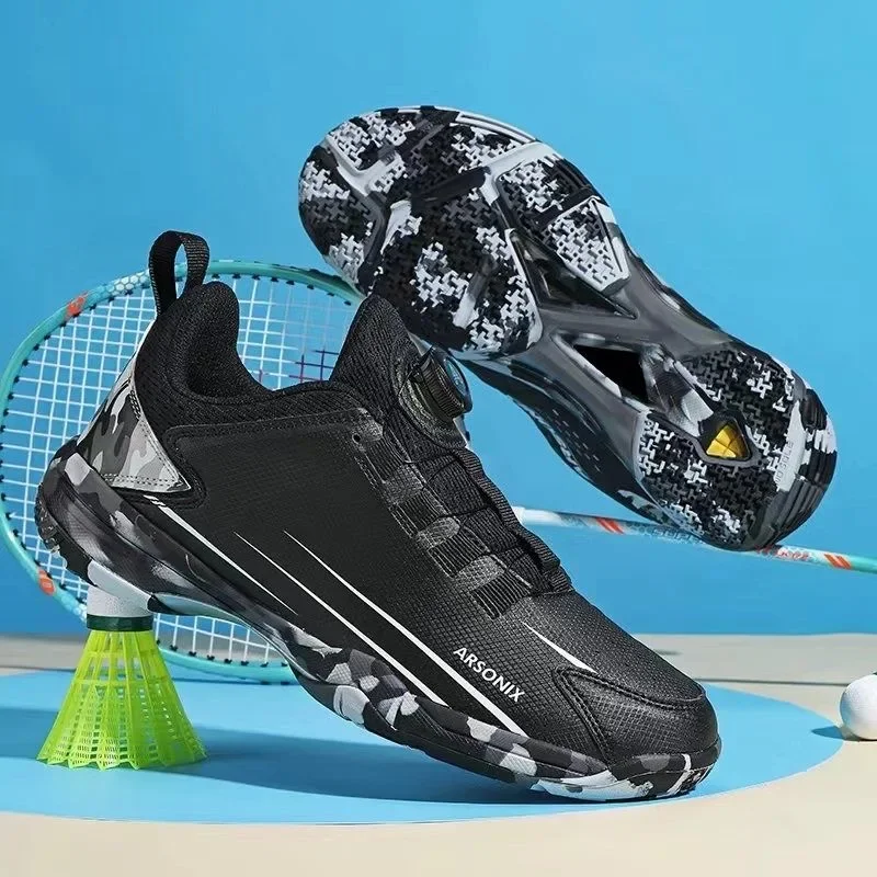 2024 New Badminton Shoes Mens Quick Lacing Indoor Sports Shoe Men Non-Slip Table Tennis Shoe Man Designer Sport Sneakers