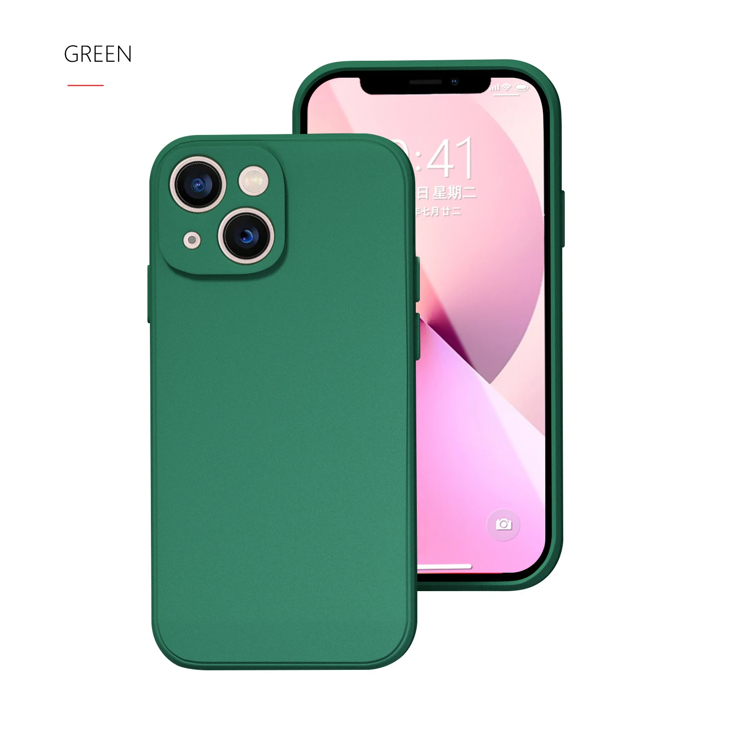 Handyhülle für iPhone 14 Plus 13 12 Mini 11 Pro Max Xs X Xr 7 8 Candy Color Square Liquid Silicone Soft Protector Back Cover – Detail 13