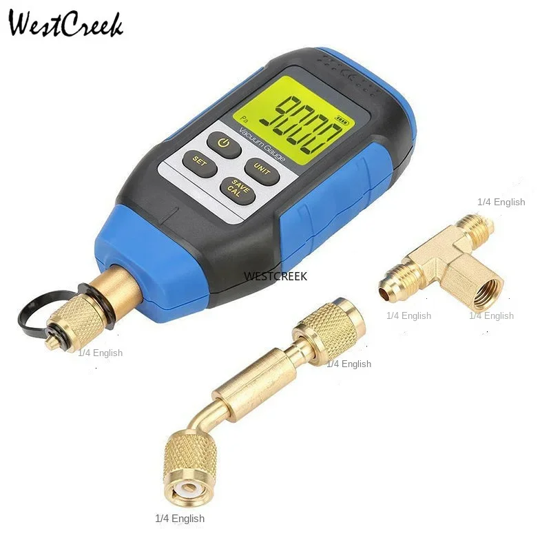 Portable Vacuum Electronic High Precision Digital Pressure Gauge Fluorine Vacuometer with Gift box packaging