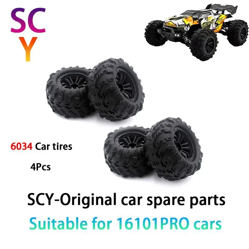 

SCY 16102PRO 1/16 RC Car Original Spare Parts 6034 tire 4pcs Suitable for SCY 16101 16102 16103 Car