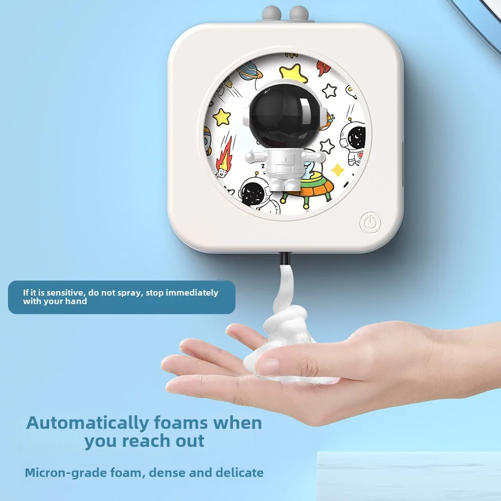 

Astronaut style electric foam induction soap dispenser, wall mounted automatic dispensing sensor for hand sanitizer, gifts