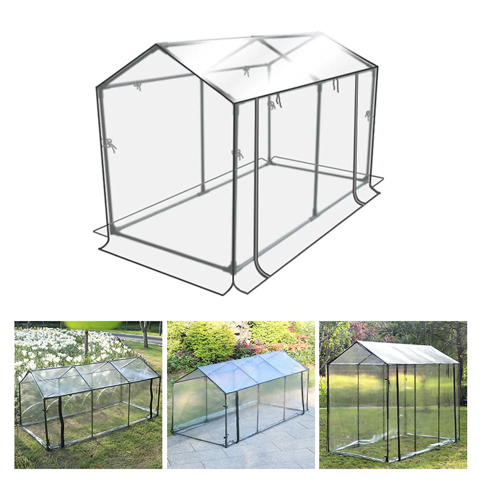 Mini Greenhouse Tent Easy Assembly Clear Tent Gardening Germination for Backyard Outdoor Indoor Flower Vegetable Plant Protect