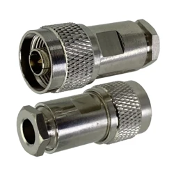 10pcs N Male Plug Connector Clamp RG5 RG6 5D-FB LMR300 Cable RF Coaxial Brass Straight New