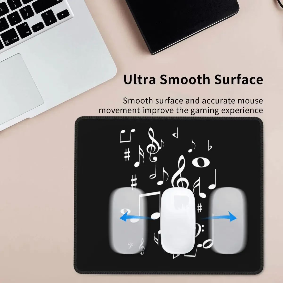 Music Notes Mouse Pad Computer Keyboard Mouse Mat Gamer PC Desk Mat Office Table Mats