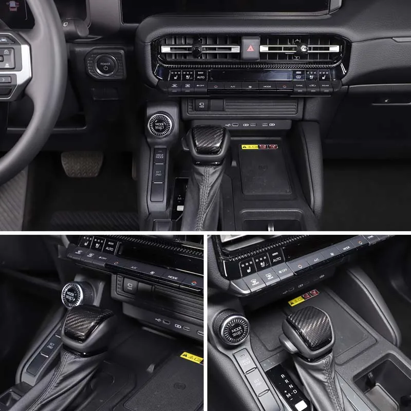 

Накладка на ручку переключения передач из настоящего углеродного волокна, подходит для Toyota Land Cruiser Prado 250 LC250 2024 2025