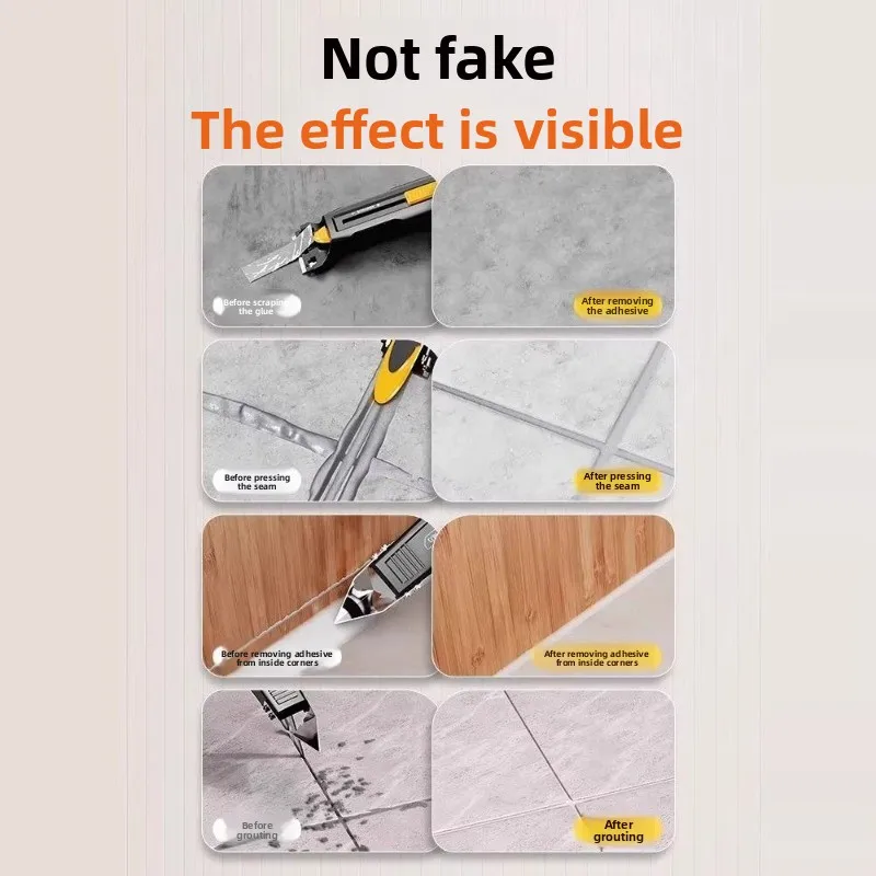4-in-1 scraper, cleaning glue remover, scraping glue remover, glass glue trimming tool, multifunctional beauty seam scraper tool