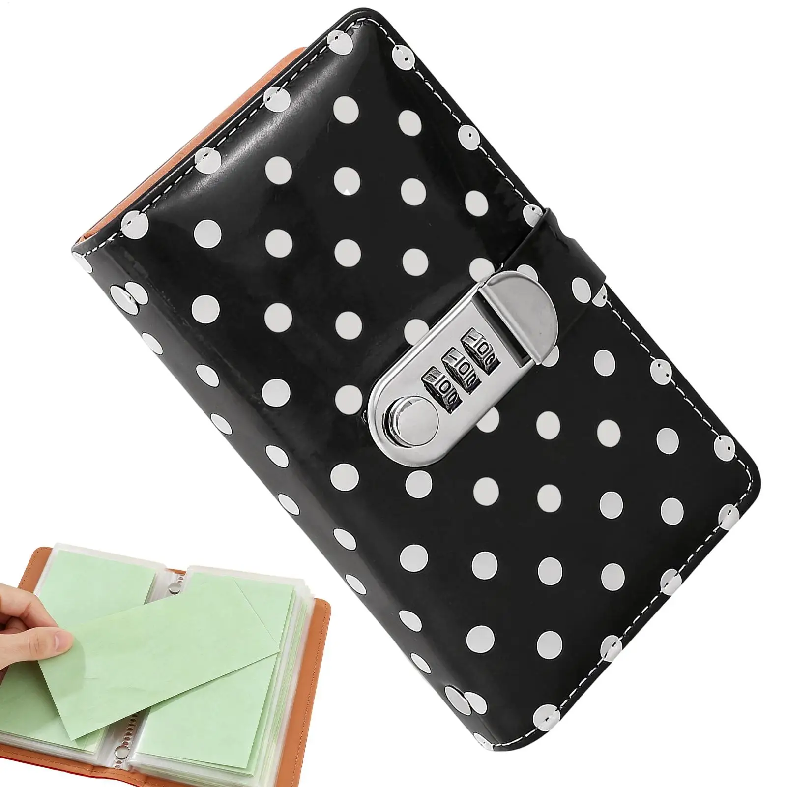 Lockable savings notebook 100 Cash Envelopes Challenges Tracker Budget Planner with Password Lock Savings Book Challenge