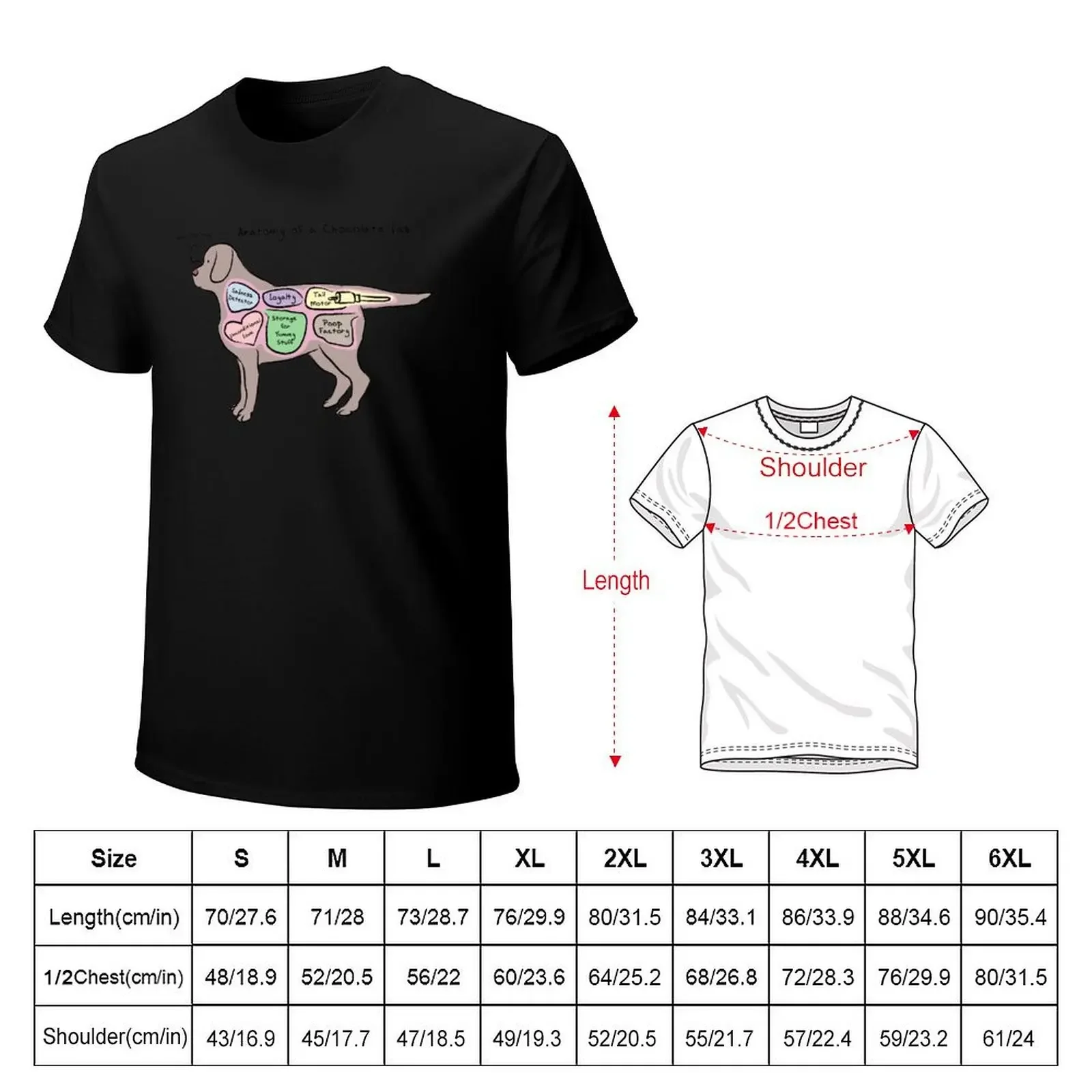 Anatomy of a Chocolate Lab T-Shirt cute tops sweat men t shirts high quality