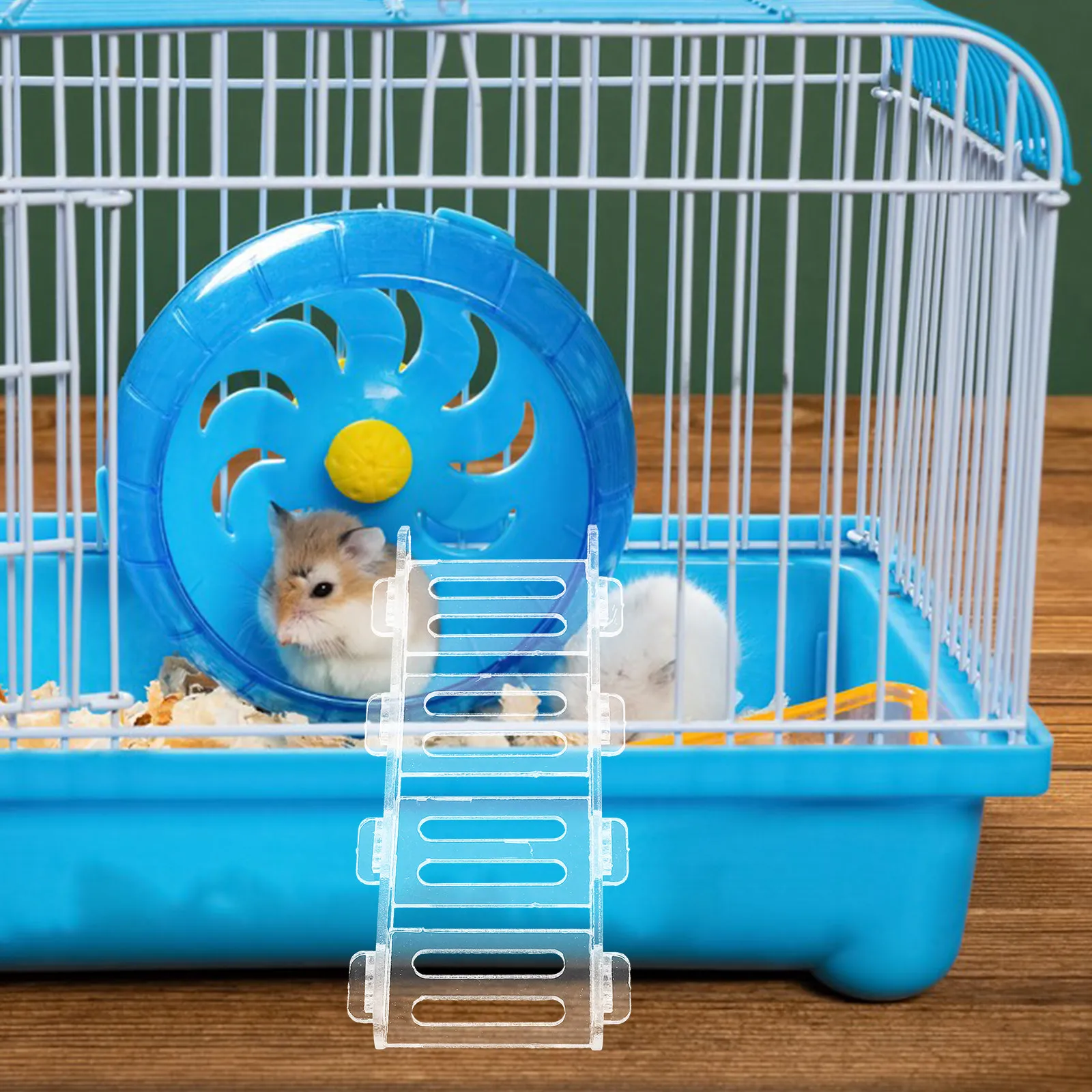 3Pcs Acrylic Transparent Hamster Ladder Set for Small Pets Climbing Play Platform Cage Accessory Sturdy Safe Exercise Fun - view 6