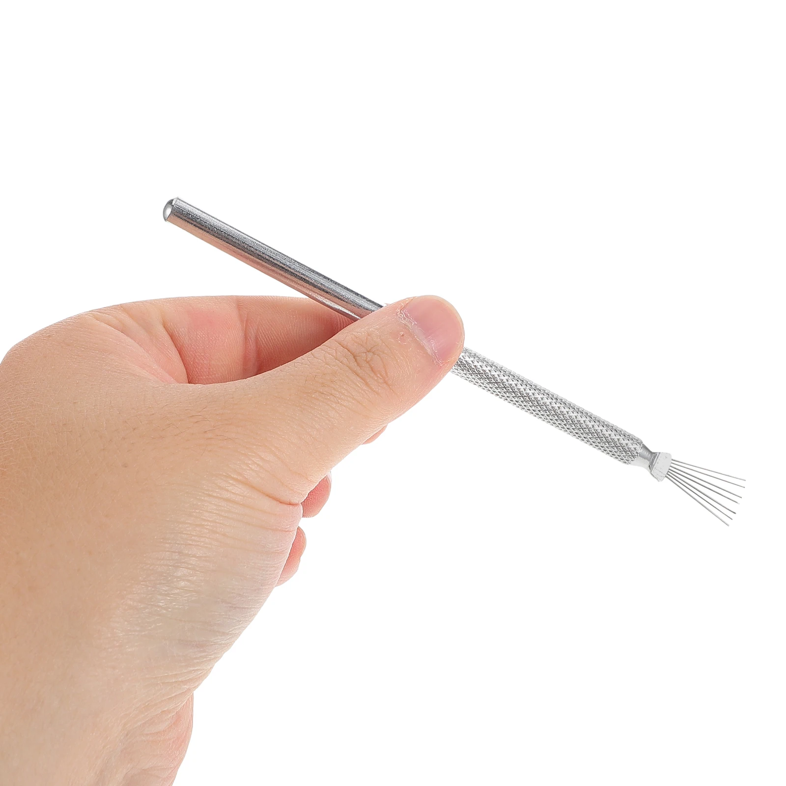 Stylo pour Nail Art à sept broches, poignée pliable en acier inoxydable pour outils pour ongles en toile d'araignée à lignes fines