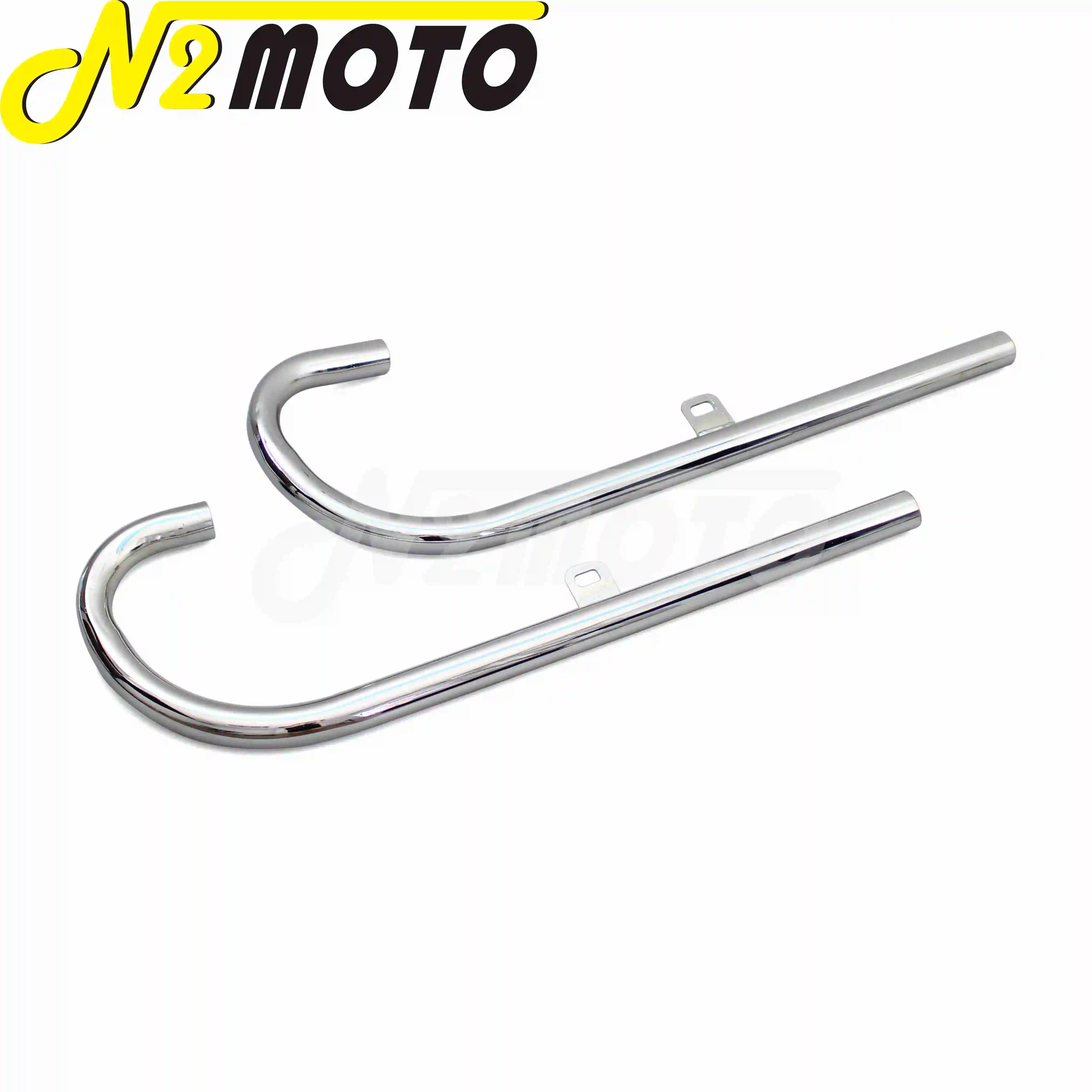 1 Pair Stainless Steel Chrome Exhaust Muffler Pipes 24HP Tube for BMW Ural K750 M1 M72 R71 R12 and Dnepr MT12 Side Car