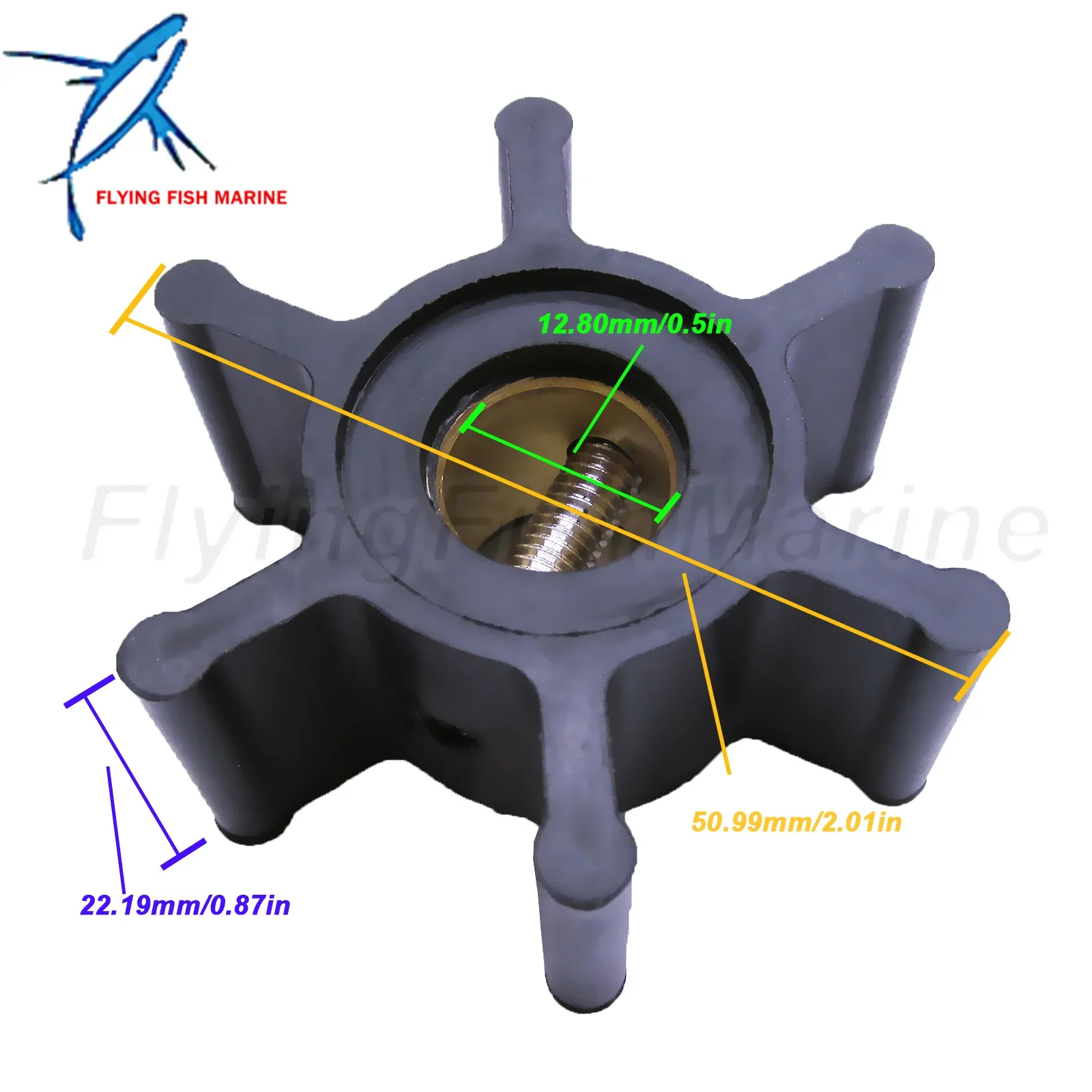 Flexible Water Pump Impeller 09-1026B-1/-9 18-3080 for Johnson /for Jabsco 673-0001 18673-0001-P / for Volvo 875808-8 22222936