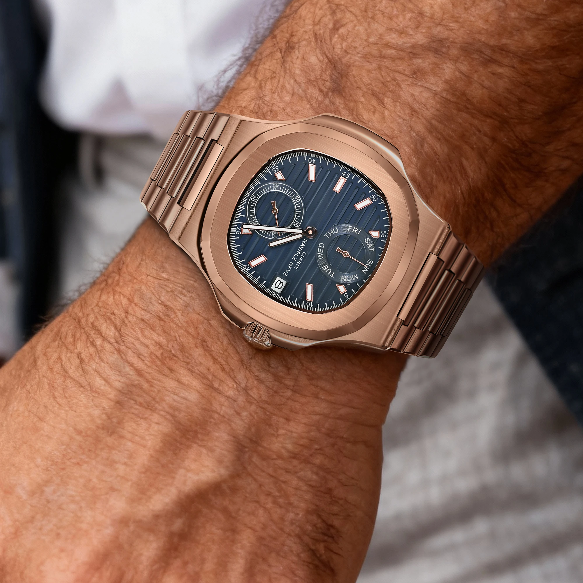 

NAVIFLZ NFVZ новые классические часы 40 мм для мужчин, кварцевые японские часы VH60 Movt с сапфировым стеклом 5980, спортивные наручные часы, водонепроницаемые до 50 м