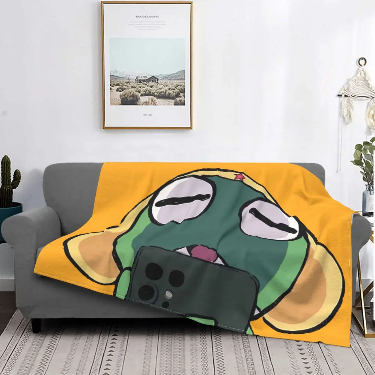 Coperta Sergeant Keroro in pile Keroro per tutte le stagioni, multifunzione, leggera, per trapunta sottile in peluche da ufficio