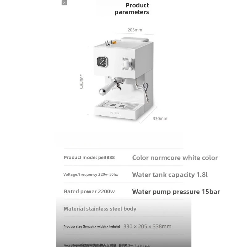 Macchina da caffè espresso completamente semiautomatica piccola integrata commerciale