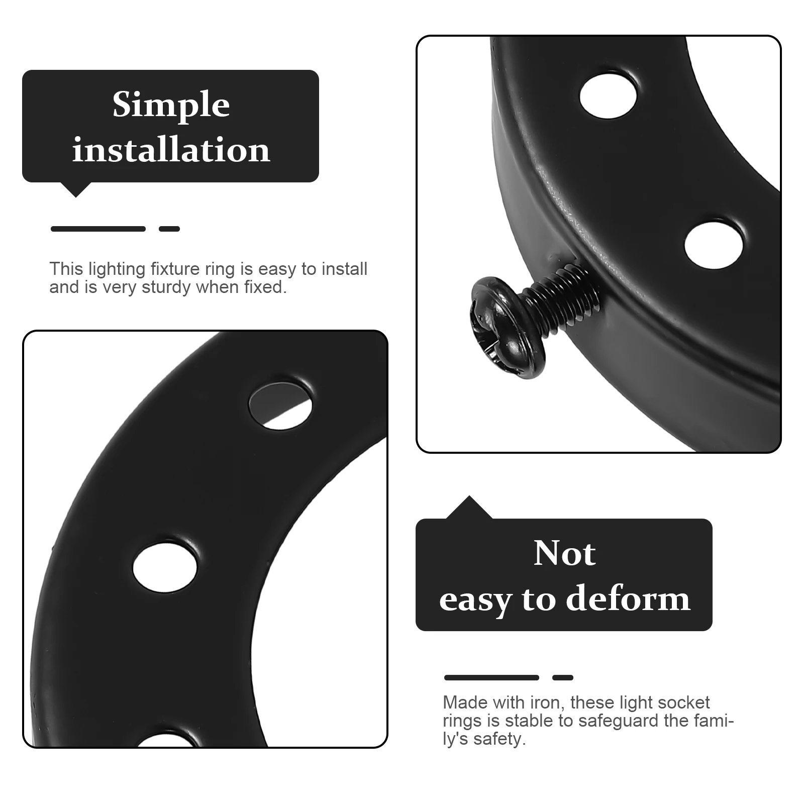 

Retro Chandelier Three-hole Ring Fixing for Lampshade Adapter Reducer Converter Replacement Rings