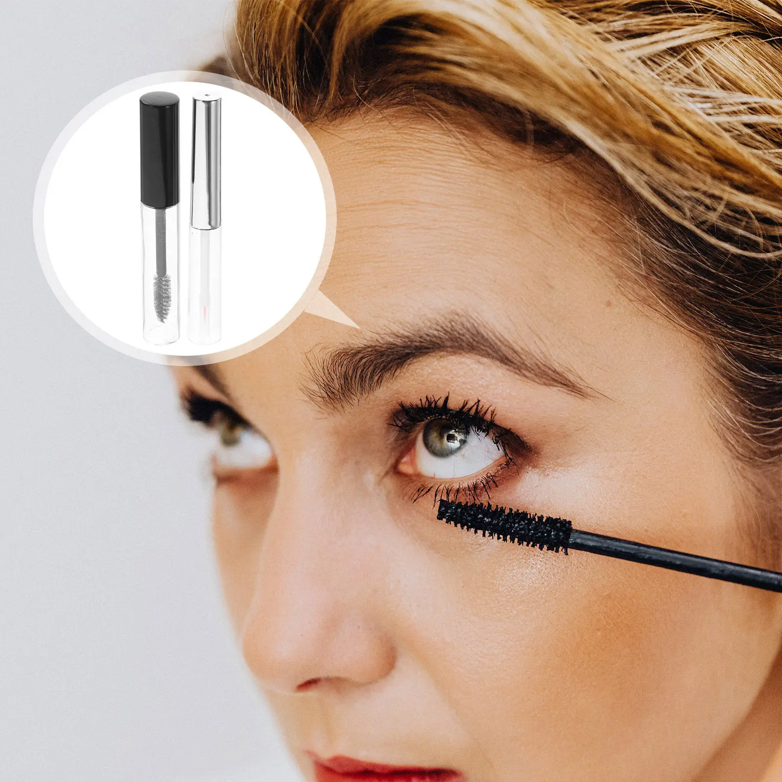 2 Set di Tubetti Ricaricabili da 10ml per Lucidalabbra, Kit di Flaconi Vuoti Trasparenti per Mascara, Contenitori Portatili per Crema Ciglia, Formato da Viaggio