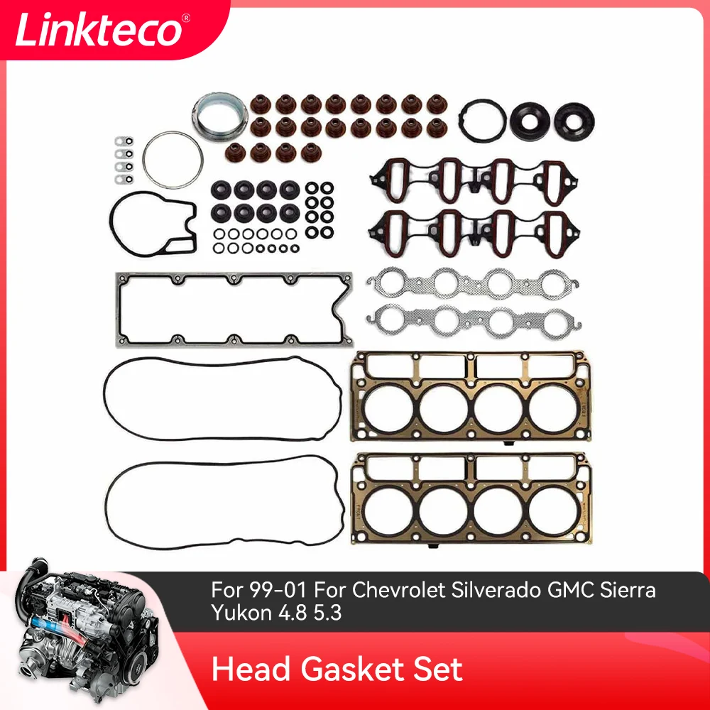 

Head Gasket Set For 99-01 For Chevrolet Silverado GMC Sierra Yukon 4.8 5.3 OHV HS9292PT