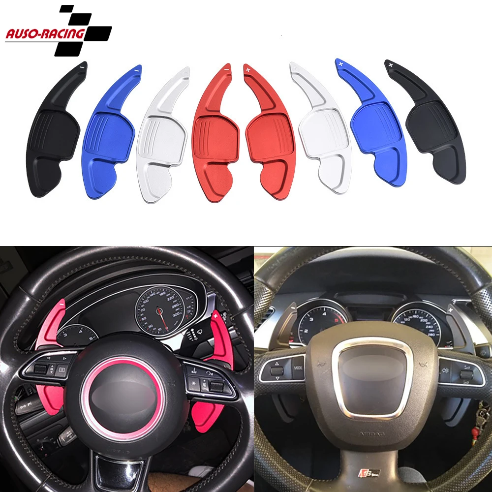 

Aluminum Car Steering Wheel Extension Shifters DSG Paddle Extension For AUDI A3 S3 A4 S4 B8 A5 S5 A6 S6 A8 R8 Q5 Q7 TT