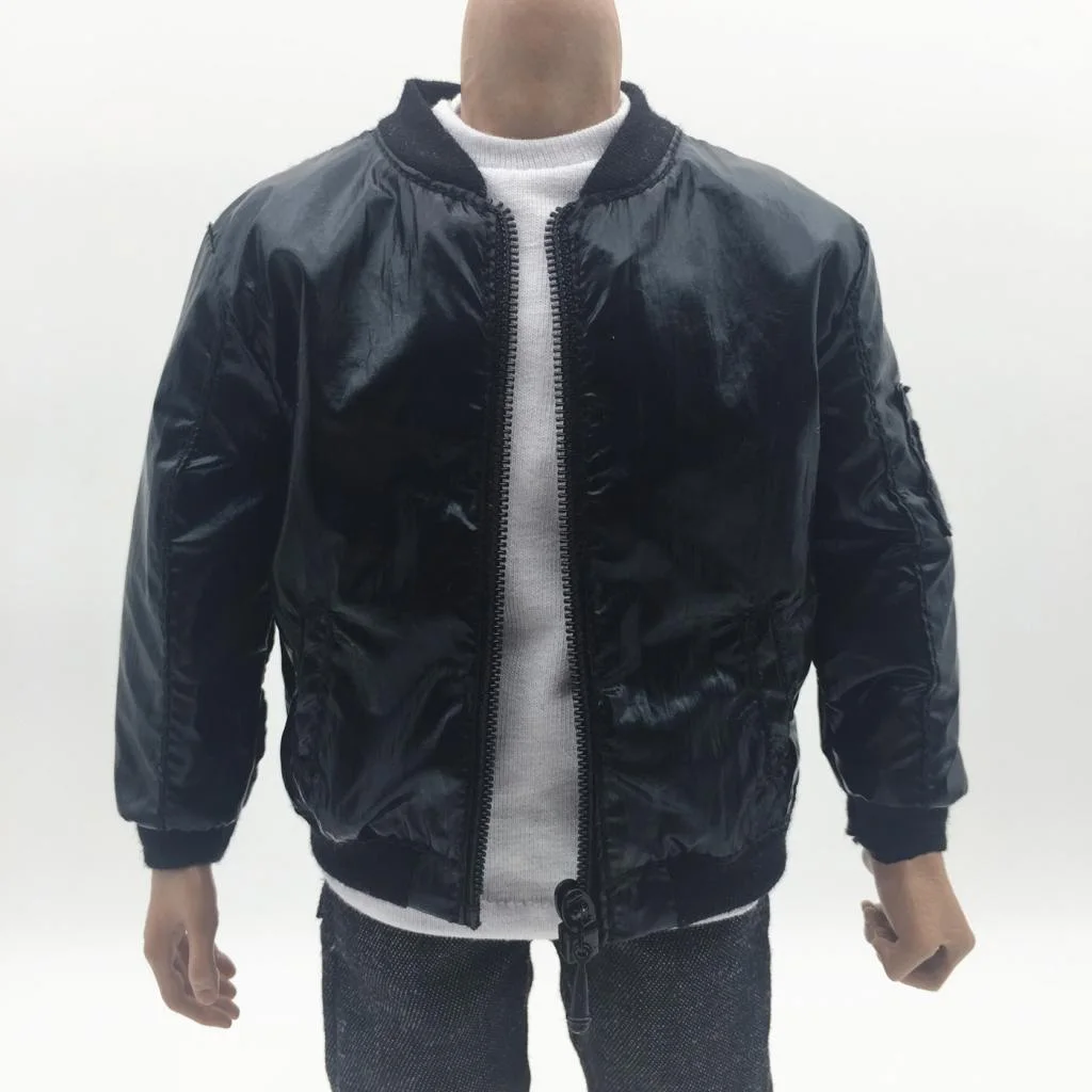 

1/6 Scale Male Figure Doll Clothes, Handmade PU Leather Costume, Long Sleeve