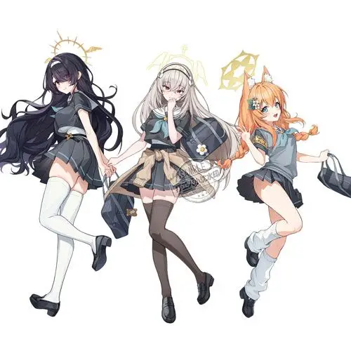 Anime Blue Archive Acrylic Stand Model Iochi Marī Wakaba Hinata Cosplay Standing Model Plate Desk Display Ornament Props Gift