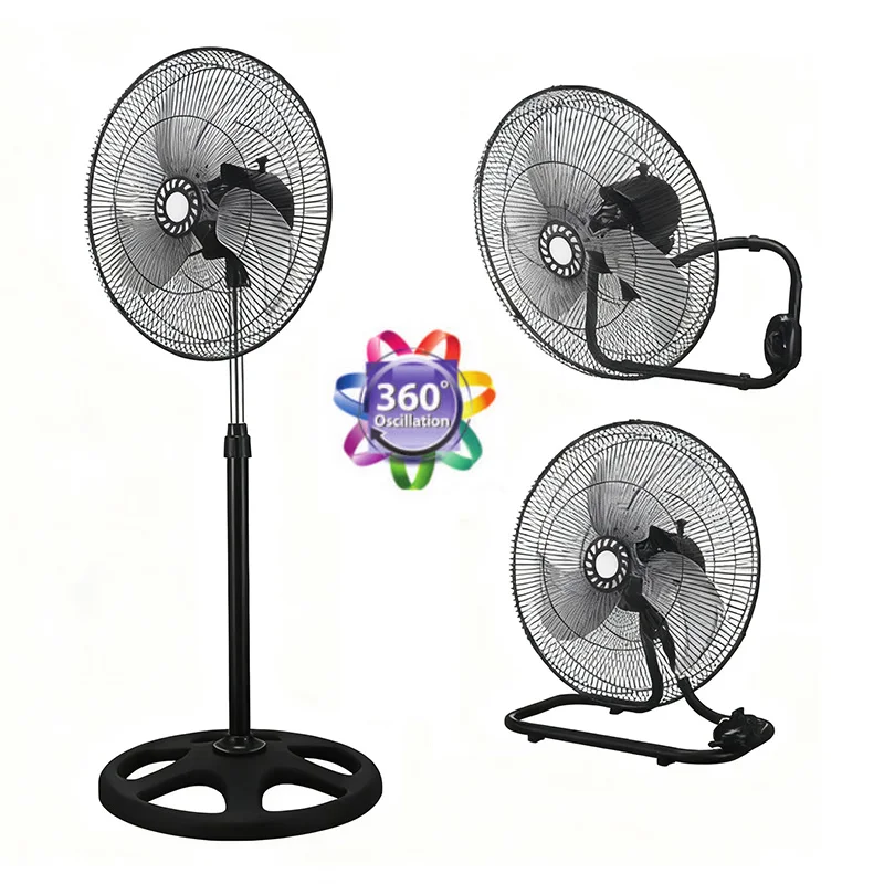 

18-дюймовый напольный вентилятор, мощный воздушный поток, широкоугольное осциллярование, тихий промышленный электрический вентилятор, высокая мощность для домашнего офиса, склада