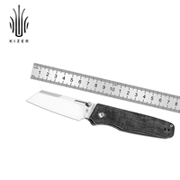 Kizer Pocket EDC Knife Task V3641C1 2023 New Micarta Handle 154CM Steel Blade High Quality Folding Knife for Camping