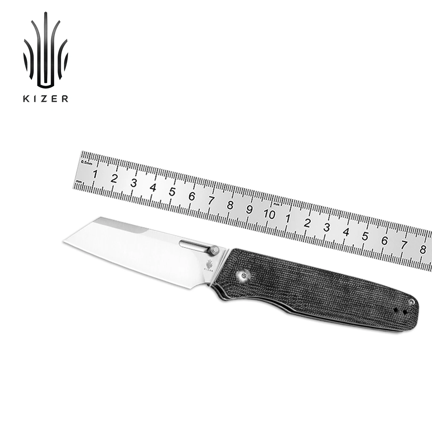 Kizer Pocket EDC Knife Task V3641C1 2023 New Micarta Handle 154CM Steel Blade High Quality Folding Knife for Camping