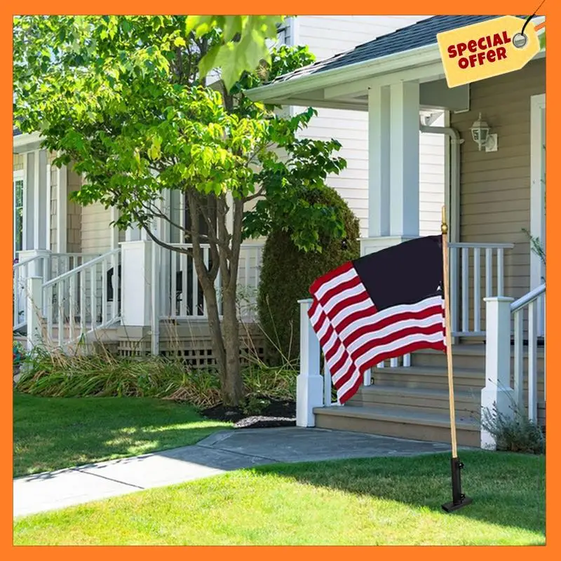 

AD08-Flag Spike Ground Stake,Ground Spike Flag Pole Holder Metal Stakes For Ground, Flag Base, Universal Light Stakes