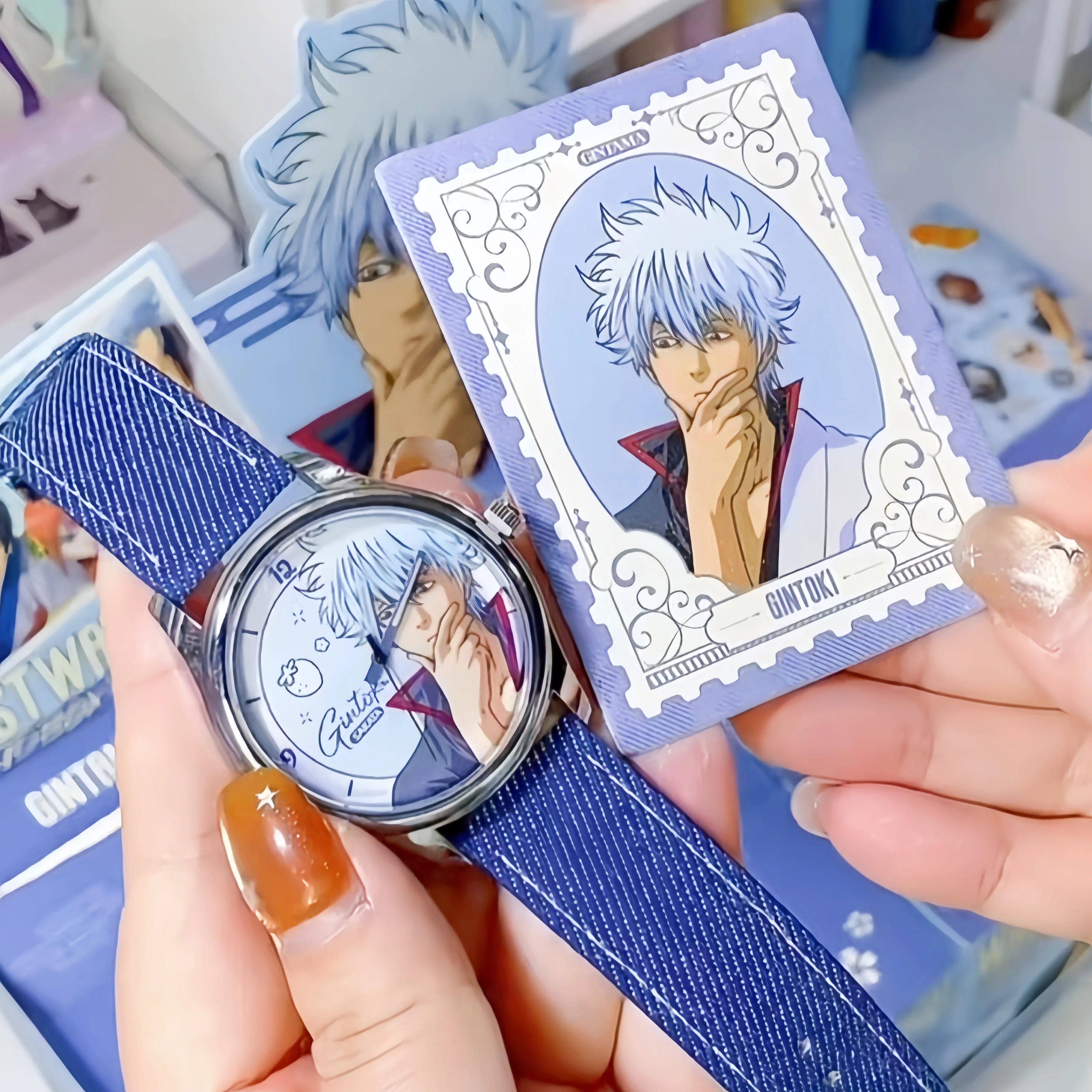 

Аутентичные часы Gintama Theme, набор слепых коробок - Sakata Gintoki Kagura Shimura Shinpachi, модная игрушка, наручные часы, коллекционный подарок