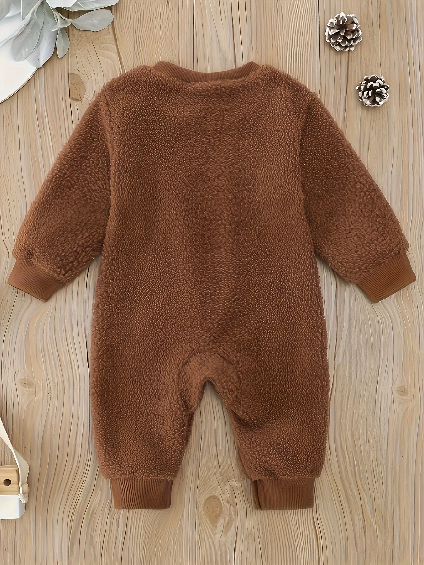 Nette Plüsch Herbst Winter Baby Strampler Langarm Säuglings Kleidung Kleinkind All-in-One Outfit Baby Kleidung