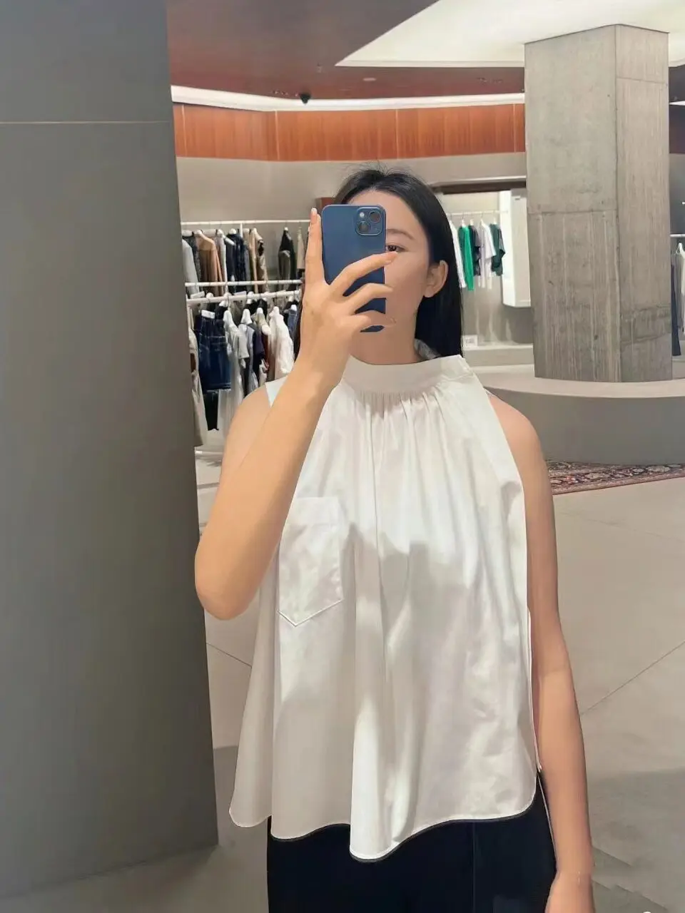 FOG SACAI Button-Up da donna irt Svel Nodo staccabile Primavera Estate Nuovo arrivo giapponese Sle Bianco