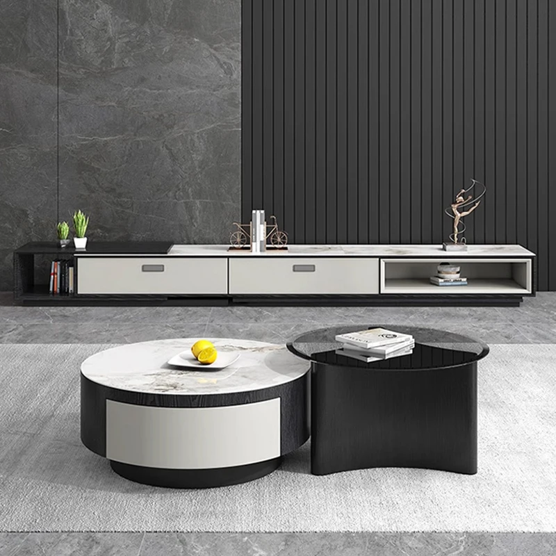 

Скандинавский креативный журнальный столик из каменной плиты, современный минималистичный журнальный столик в центре гостиной, художественная вилла, мебель для дома FYCT