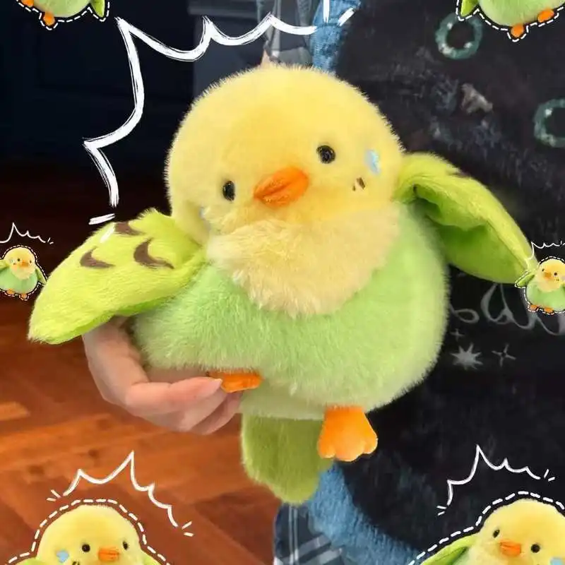 Pá de pie, muñeco de pájaro pequeño, gorrión, Animal relleno suave, bonito juguete acolchado para niñas, regalo de cumpleaños